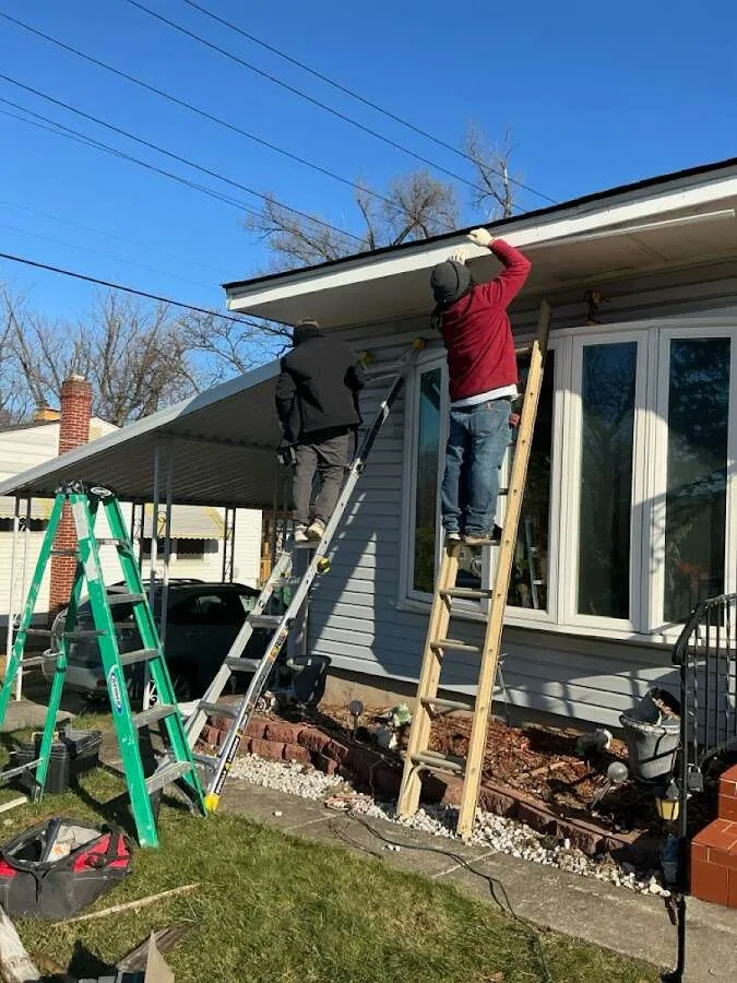 Restoration crew performing exterior repair in Southeast Arcadia